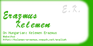 erazmus kelemen business card